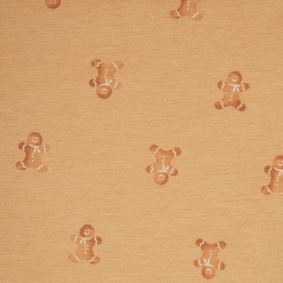 NWT Skims (M) FULL SET Boyfriend Shirt + Lounge Pant Gingerbread Print - Picture 2 of 4